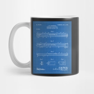 Engineering Patent - Engineers Slide Rule Art - Blueprint Mug